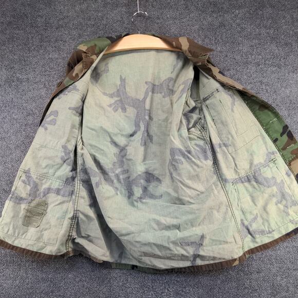 US Navy Sea Cadets Woodland Camo Type I Combat Coat Green Brown Small - Picture 2 of 15